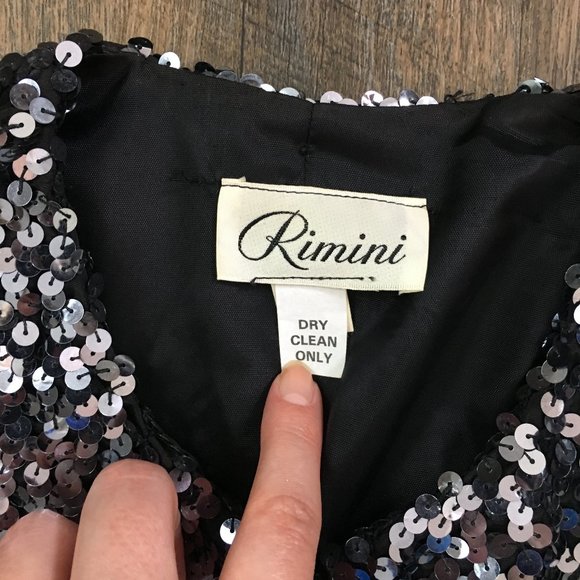 Vintage 80s Metallic Sequin Trophy Jacket M - Picture 9 of 15